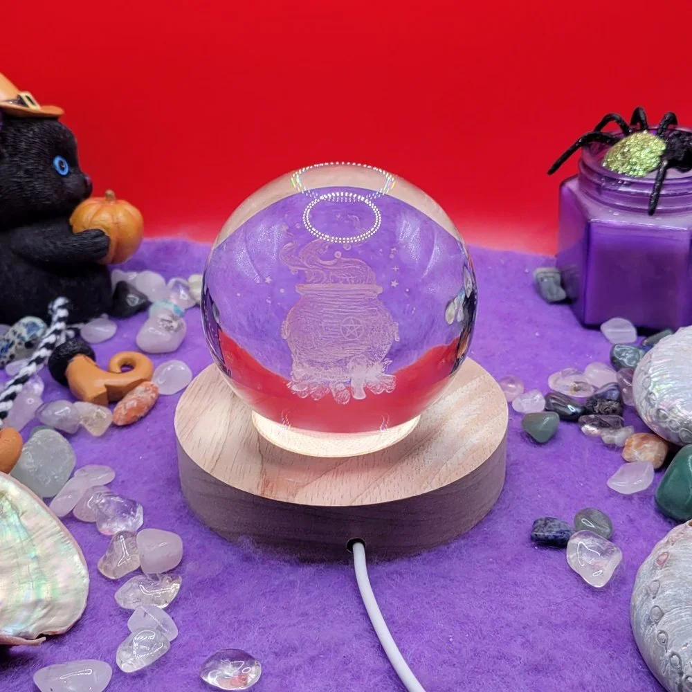 Magic Cauldron Engraved LED Light